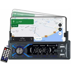 Solo DIN estéreo de coche digital Bluetooth audio música estéreo soporte  FM/AM Radio receptor USB reproducción y carga AUX TF entrada reloj pantalla