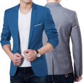 thumbnail image 4 of Fashion Men´s Casual Slim Fit Formal One Button Suit Blazer Coat Jacket Tops, 4 of 4