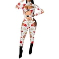 thumbnail image 1 of Monos de mujer Estampado de leopardo Sexy Hollow Out Mono de manga larga con hebilla Fridja  hfkajh102587, 1 of 8