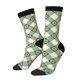 thumbnail image 1 of Balery Daisy Plaid Green Calcetas Largas con Estampado para Hombre y Mujer – Suaves y Transpirables, Talla Única (US 5-11), 1 of 6