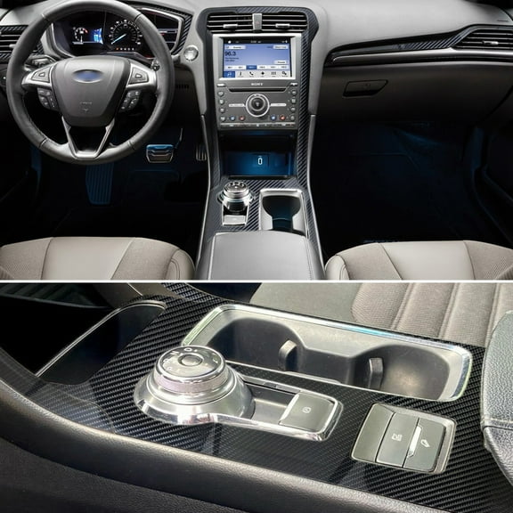 Carbon Fiber For Ford Fusion 2017-2020 Car Film Interior Sticker Center Console Gear Dashboard Air Door Handle Lift Panel