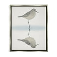 thumbnail image 4 of Stupell Industries Soothing Sandpiper Bird Standing Ocean Shoreline Reflection Graphic Art Luster Gray Floating Framed Canvas Print Wall Art, Design by Ziwei Li, 4 of 5