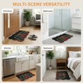 thumbnail image 5 of Scalloped Door Mat 16"x24", Red Green Christmas Tree Absorbent Non Slip Welcome Mats for Front Door, Xmas Buffalo Plaid Winter Snowflakes Diatomaceous Entryway Rug for Bathroom Kitchen Sink Entrance, 5 of 9
