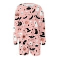thumbnail image 3 of Halloween Sweat Shorts Sets Womens Pumpkin/Ghost/Bats Printed Funny Cute Holiday Party Outfits 2 Piece Sweatsuits (M, Pink), 3 of 3