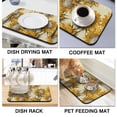 thumbnail image 3 of Washable Rubber Sunflower Cute Floral Dish Drying Mats for Kitchen Counter Home Large Coffee Bar Pad Accessories and Decor for Utensils Stemware 19.5''x12'', 3 of 4