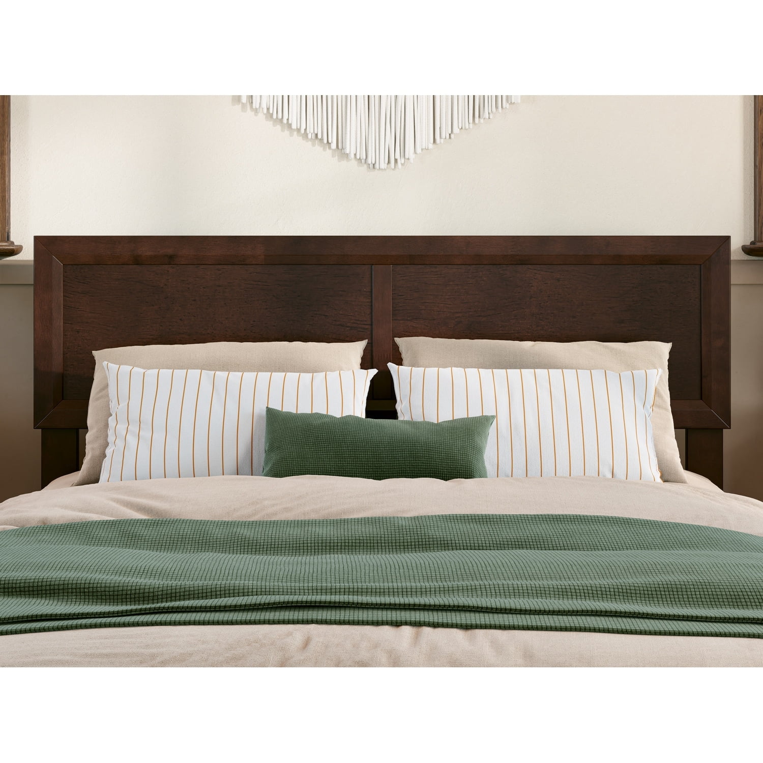 AFI Sophia Full Sized Solid Hardwood Headboard in Walnut Brown