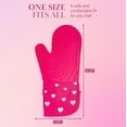 thumbnail image 2 of Juego de guantes de cocina Paris Hilton, resistentes al calor, para ollas, rosas, 2 of 6
