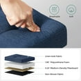 thumbnail image 5 of SONGMICS Storage Ottoman, 15" Padded Folding Bench, Chest with Lid, Navy Blue, 5 of 8
