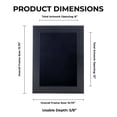 thumbnail image 4 of 9x12 Shadow Box Frame Charcoal Gray Wood | With a 3/4" Usable Display Depth | Includes a Black Real, 4 of 6