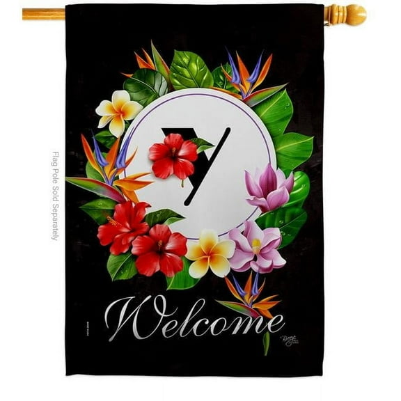 Breeze Decor H130285-BO Tropical Y Summertime 28 x 40 in. Double-Sided Decorative Vertical House Flags for Decoration Banner Garden Yard Gift