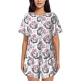 thumbnail image 1 of Fotbe Poodle Dog Conjunto de Pijama Estampado para Mujer, 2 Piezas, Ropa de Dormir con Camiseta de Manga Corta y Shorts Suaves-4X-Large, 1 of 6