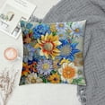 thumbnail image 2 of Chilfamy Boho Floral Throw Pillow Covers Colorful Bohemian Flower Decorative Cushions Pillowcase for Bedroom Sofa Home Decor 12x12in, 2 of 5