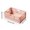 Pink, variant on Folding Storage Basket | Collapsible Plastic Organizer Bin | Mesh Ventilated Multifunctional Container for Snacks, Cosmetics, Office, Fruit | 12"x8"x5" | 1 Pc Durable Space Saver