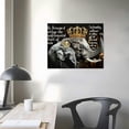 thumbnail image 4 of Nawypu  Black and White Elephant Wall Art Inspiritional Quotes - i Choose You Poster Elephant King and Queen Crown Canvas Painting for Bathroom Bedroom Office Framed Artwork, 4 of 6