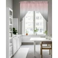 thumbnail image 4 of Ombre, Kitchen Curtains Swag Valance for Windows/Bathroom/Cafe, Gradient Pink and Grey Rod Pocket Drape Panel Swag Curtains Valance for Bedroom/Living Room 56"x36", 4 of 6