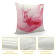 thumbnail image 4 of GOSMITH  Pink Watercolor Ink Flower Abstract Art Love Red Splash Grunge Square Decorative Pillow Case  Zippered Pillow Cover Bedroom Living Room, 4 of 5