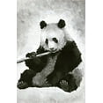 thumbnail image 2 of Melancholy Panda Painting Print on Wrapped Canvas, 2 of 7