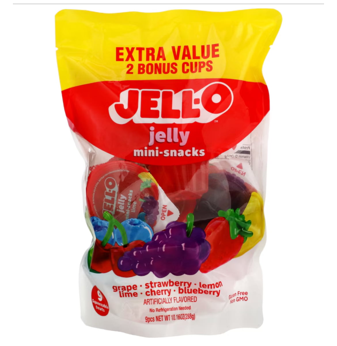 【S-low 】Jelly BeanTHEBARBAROCKETS JELL-O Jelly Mini Snacks, Extra Value Pack with 2 Bonus Cups 9
