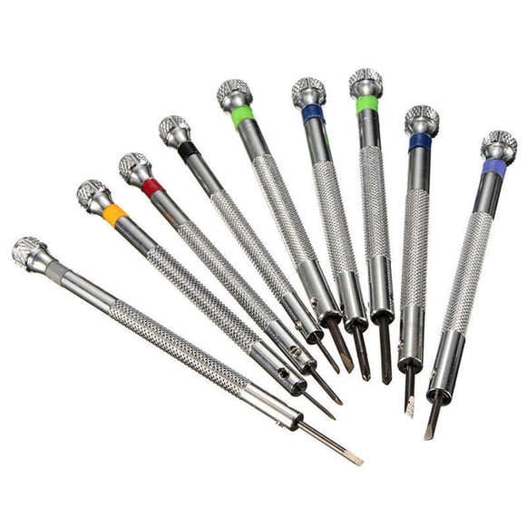 SWETRACE 9Ud Kit Práctico Para Reparar Relojes Con Herramientas Metálicas Y Base