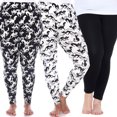 thumbnail image 1 of White Mark Leggings Mignons Extensibles Doux pour Femmes Lot de 3, 1 of 2