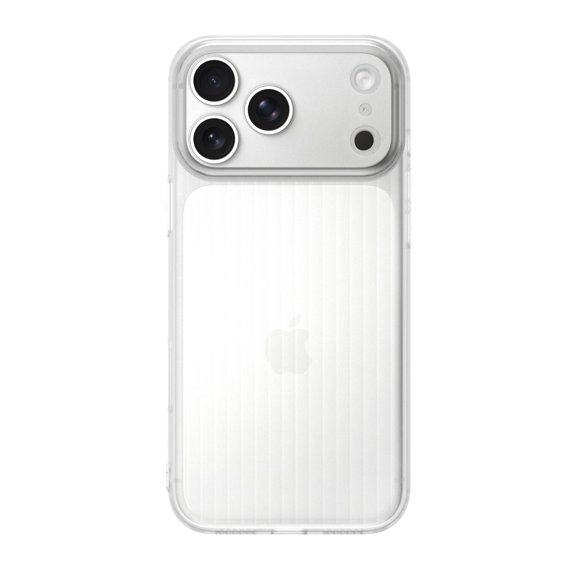 for iPhone 17 Pro Max Semi-Transparent Matte TPU Case, Soft Protective Cover with Large Camera Window, Anti-Fingerprint, Shockproof, Slim Grip, Full Body Protection, Transparent White