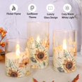 thumbnail image 2 of Velas sin llama, cristal de girasol incandescente con mando a distancia, juego de 3, 2 of 9