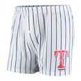 thumbnail image 2 of Men's Concepts Sport White Texas Rangers Vigor Boxer Shorts, 2 of 3