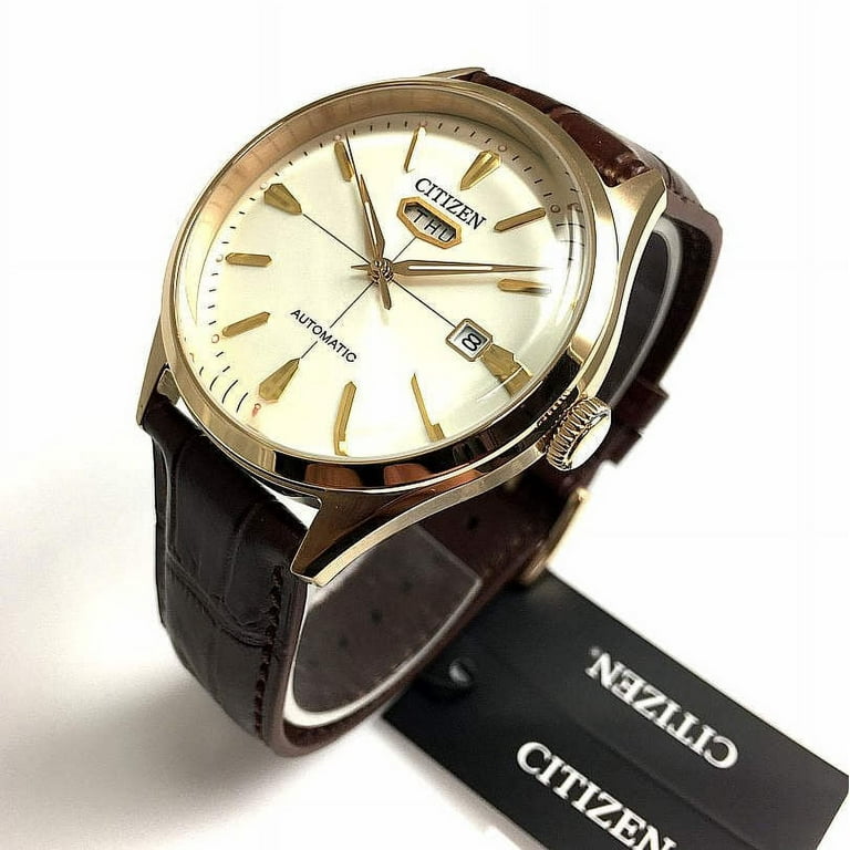 Citizen C7 White Dial Leather Automatic NH8393-05A Men\'s Watch