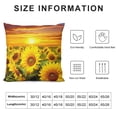 thumbnail image 5 of Shiartex Sunflowers Sunset Sky Fashion Style Dirt-Resistant Throw Pillow Covers for Couch Sofa Bed Living Room Bedroom Pillowcase Autumn Season Zipper Closure 1 Piece 20x20in, 5 of 5