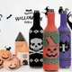 thumbnail image 3 of Knitted Halloween Wine Bottle Cover Pumpkin Skull Spiders Bottle Sleeve Decor, 3 of 5