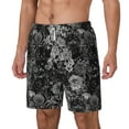 thumbnail image 2 of Uemuo Rose Flowers Pattern Mens Swim Trunks Quick Dry Board Shorts with Mesh Lining, Stretch Beach Shorts Quick Dry No-Chafing Board Shorts-Small, 2 of 9