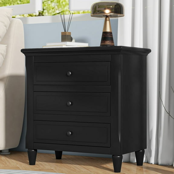 Newboti Furniture 3-Drawer Nightstand Storage Wood Cabinet 53419