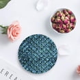 thumbnail image 4 of RYLABLUE Mermaid Fish Scales Set of 4 Round Coaster for Drinks, Absorbent Ceramic Stone Coasters Cup Mat with Cork Base for Home Kitchen Room Coffee Table Bar Decor, 4 of 5