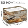 thumbnail image 4 of Retro Style Birds and Pumpkins Flowers Square Storage Bins with Handles Collapsible Containing Box 2 Packs, 4 of 9