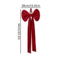 thumbnail image 6 of Velvet Christmas Bow,25.2 x 11.8 in Large Tree Bow, Ruffled Edge with Long Tails and Hanging Loop, Decorative Bow for Christmas Tree Door Wreath and Staircase, 6 of 6