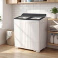 thumbnail image 4 of Costway Portable Washing Machine, 20 lbs Compact Laundry Machine with 12 LBS Washer Gray & White, 4 of 10