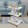 thumbnail image 3 of TOOL1SHOoo Utility Trolley Rolling Barber Cart Salon Manicure Metal Storage Cart with Wheel, 3 of 15