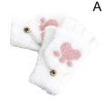 thumbnail image 1 of Fingerless Kids Gloves Thick Fingerless gloves Lovely Winter Warm Baby Kids E6Z3, 1 of 9