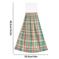 thumbnail image 6 of Yayeee Kitchen Hanging Hand Towels Set of 2 with Loop Bathroom Absorbent Tie Towel, Red Green Tartan Pattern, 6 of 7