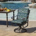 thumbnail image 3 of ARDEN Outdoor Dining Chair Cushion 20 x 20, Water Repellent, Fade Resistant 20 x 20, Sapphire Aurora Blue Damask, 3 of 12