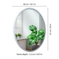 thumbnail image 7 of Walplus Silver Ellipse Minimalist Mirror Decorative Wall Mounted 19x25", 7 of 7