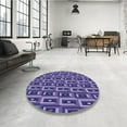 thumbnail image 3 of Ahgly Company Indoor Round Patterned Crocus Purple Area Rugs, 4' Round, 3 of 6