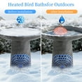 thumbnail image 5 of Heated Bird Bath for Outdoors Winter, 70W 21.5 Inch Ceramic Heated Birdbath with Auto Thermostat Bird Bath Heater - Heavy Duty Weatherproof, Attract Birds, Elegant Yard Décor, Diamond Blue, 5 of 5
