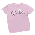 thumbnail image 1 of Gibobby Blusa Casual de Mujer Camiseta manga corta con estampado eslogan inspirador para mujer(Rosa,G), 1 of 3