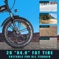 thumbnail image 3 of VITILAN V3 2.0 Electric Bike for Adults 750W Folding Electric Bike 20 Inch 4.0 Fat Tire Bikes Mountain Beach Snow Bike 48V 13AH Removable Battery Electric Bike, 3 of 5