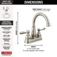 thumbnail image 2 of DELTA FAUCET 25896LF-BN Windemere Lavatory Faucet, 2-Handle, Centerset, Brushed Nickel - Quantity 1, 2 of 5