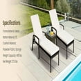 thumbnail image 4 of Spaco 2 Pieces Patio Rattan Reclining Chaise Lounge Chair, Lounge Chair with Cushion and Armrest for Patio, Garden, Backyard, Red & White, 4 of 20