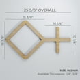 thumbnail image 2 of Ekena Millwork 25 5/8"W x 15 3/8"H x 1/4"T Medium Cameron Decorative Fretwork Wood Wall Panels, Red Oak, 2 of 13