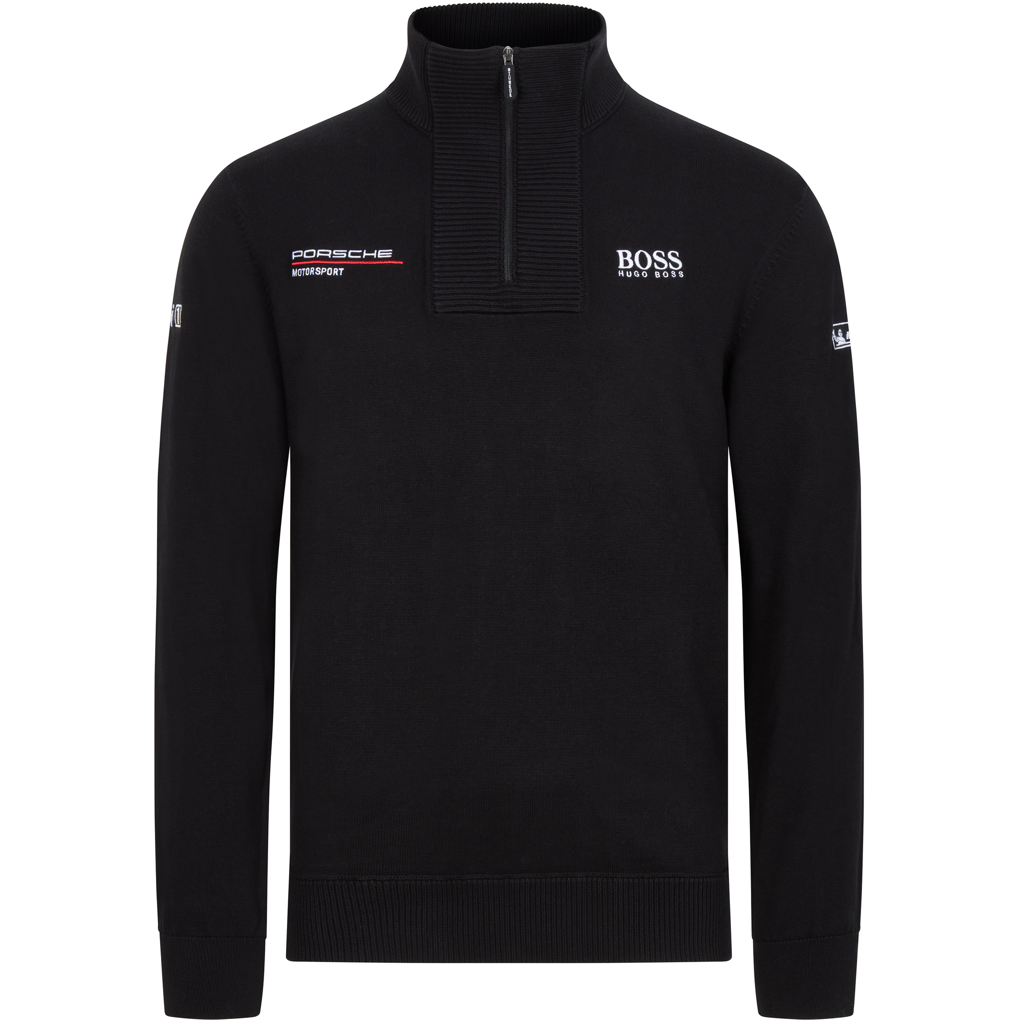 Porsche Motorsport 1/4 Zip Knitted Sweater - Black 2XL
