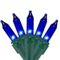 thumbnail image 2 of Northlight Mini Incandescent Christmas String Lights - Blue - 20.25' Green Wire - 100ct, 2 of 3